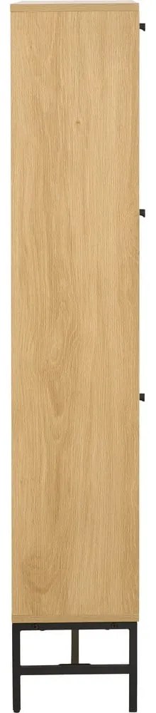 Scarpiera con ante effetto rovere in colore naturale 72x140x25 cm Albany - Actona