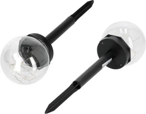 Lampada solare LED GLEAM LED/1,2V 3000K IP44 40 mAh trasparente/nera