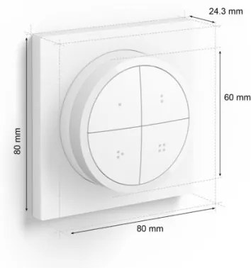 Philips - Controllo remoto con interruttore  Hue TAP 1xCR2032 bianco
