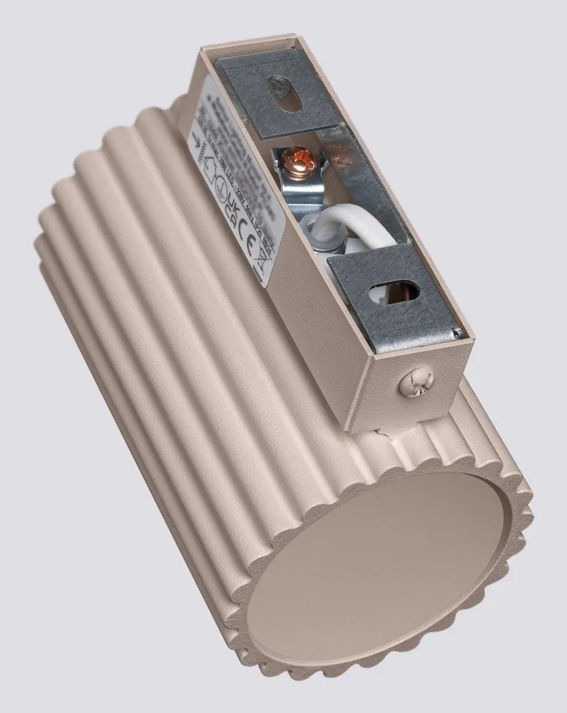 Lampada da parete grigio tortora in metallo ø 6,5 cm Gleam – Sollux