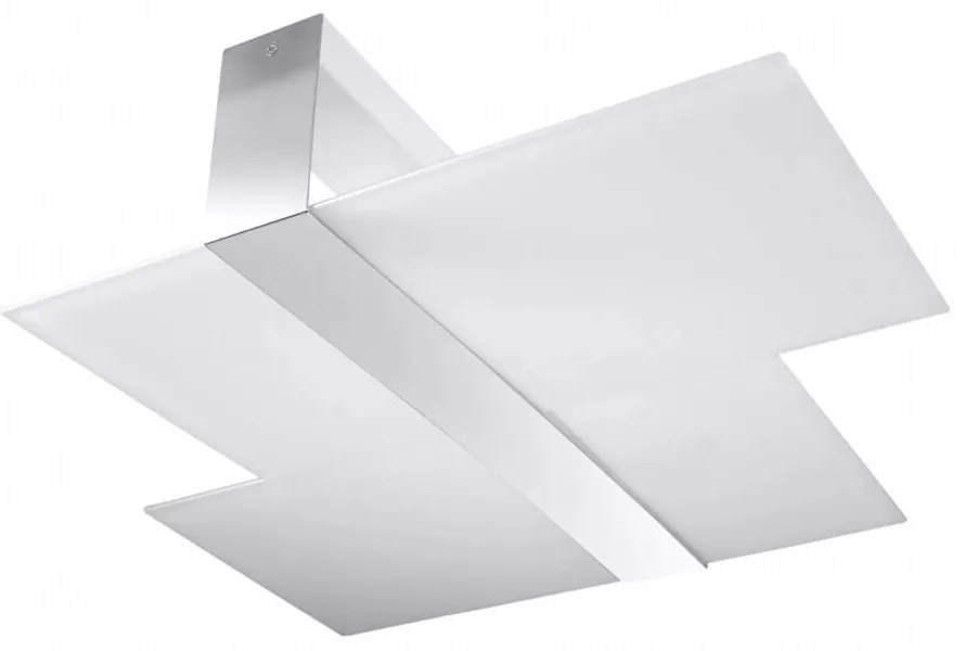 Plafoniera da Soffitto in Acciaio e Vetro Massimo E27 da interno Colore del corpo Cromato