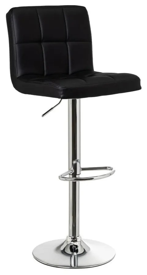 Sgabelli da bar neri ad altezza regolabile in similpelle in set di 2 (altezza seduta 93 cm) - Casa Selección