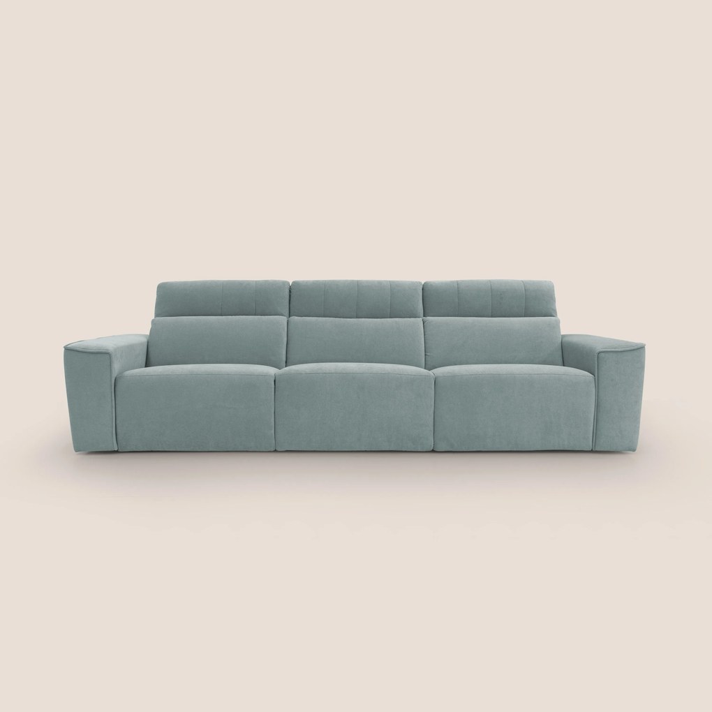 Clark Divano modulare 3 sedute con opzione relax elettrico in tessuto smacchiabile impermeabile T17