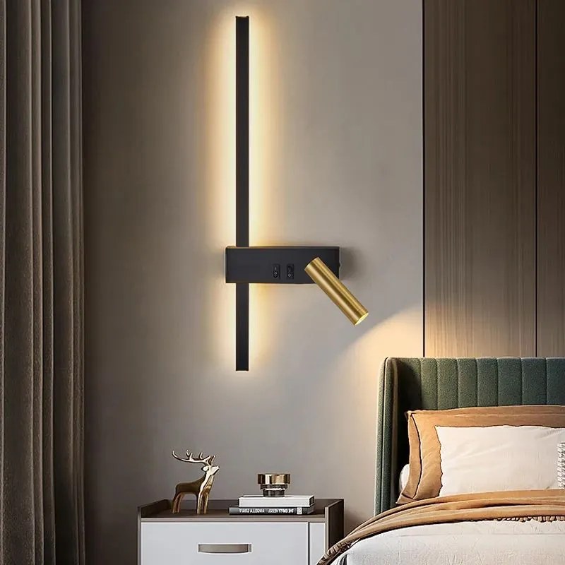 Lampada da parete APP1439-W BLACK  GOLD LEFT