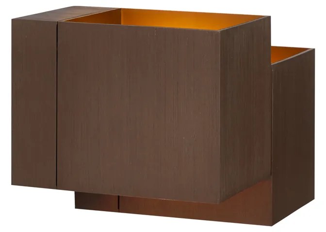 Lampada da parete moderna bronzo scuro 2 luci - Transfer Double