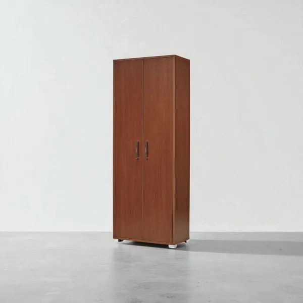 Scarpiera 2 ante grande in legno con ripiani 70x189h cm Noce