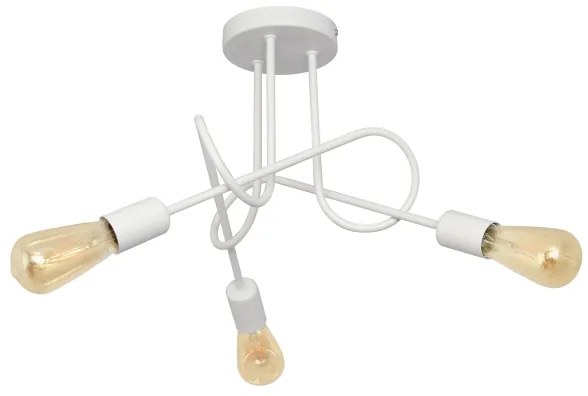 Lampadario a soffitto per bambini OXFORD 3xE27/15W/230V bianco