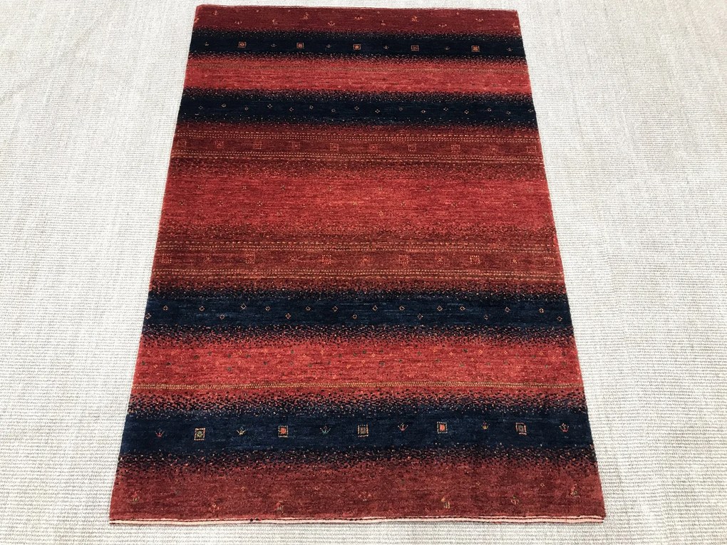 Loribaft Tappeto 150 x 100 Rosso (Iran) Annodato A Mano