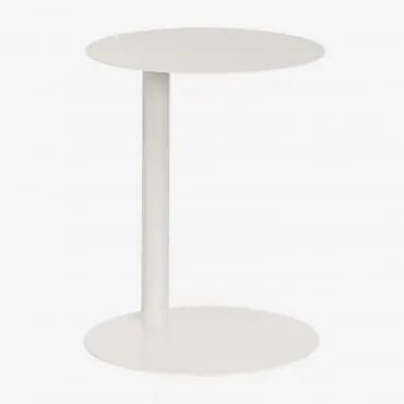 Tavolino da giardino rotondo in acciaio (Ø40 cm) Yannik - Sklum