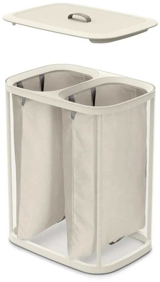 Cesta per il bucato beige in tessuto 2x45 l Tota – Joseph Joseph