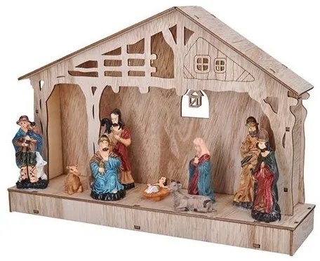 Solight 1V259 - Decorazione natalizia LED LED/2xAA betlém