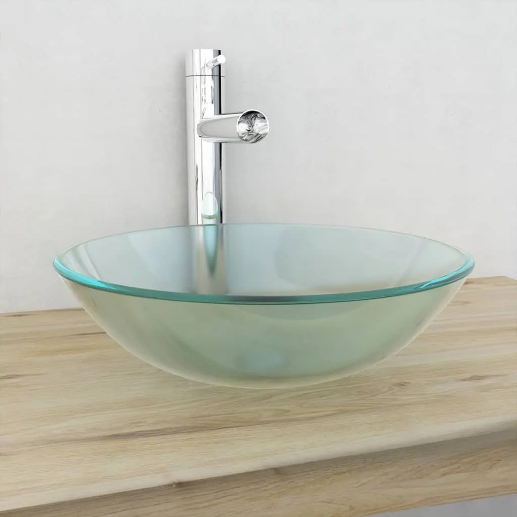 Lavandino İn Vetro Temperato 42cm Smerigliato /
