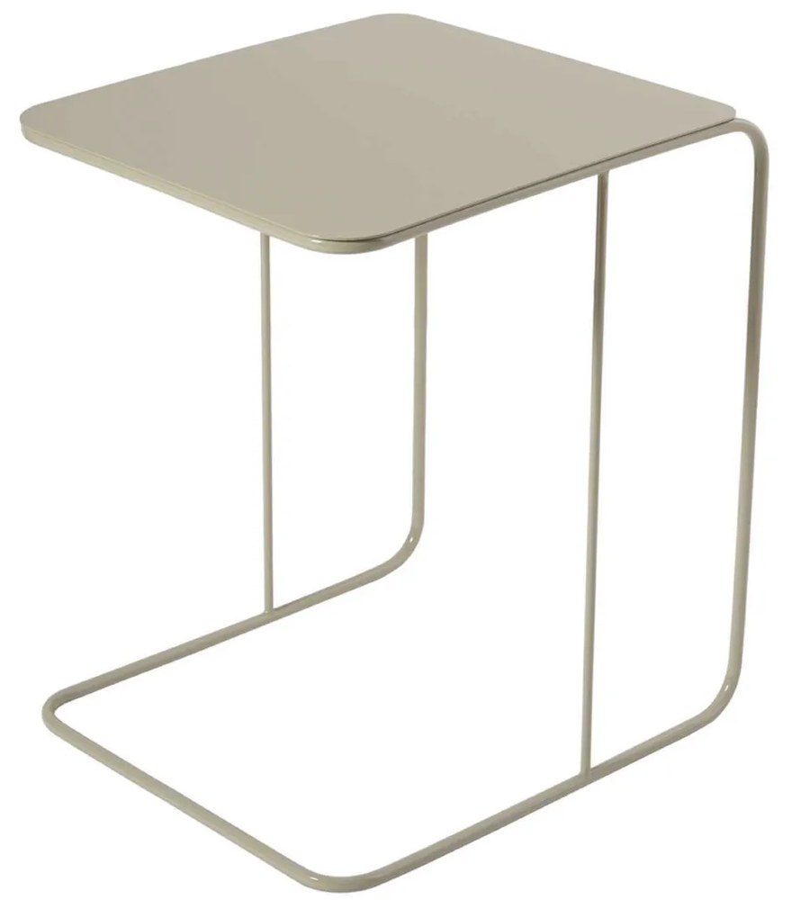 Tavolino da divano 47x46 cm bianco metallo