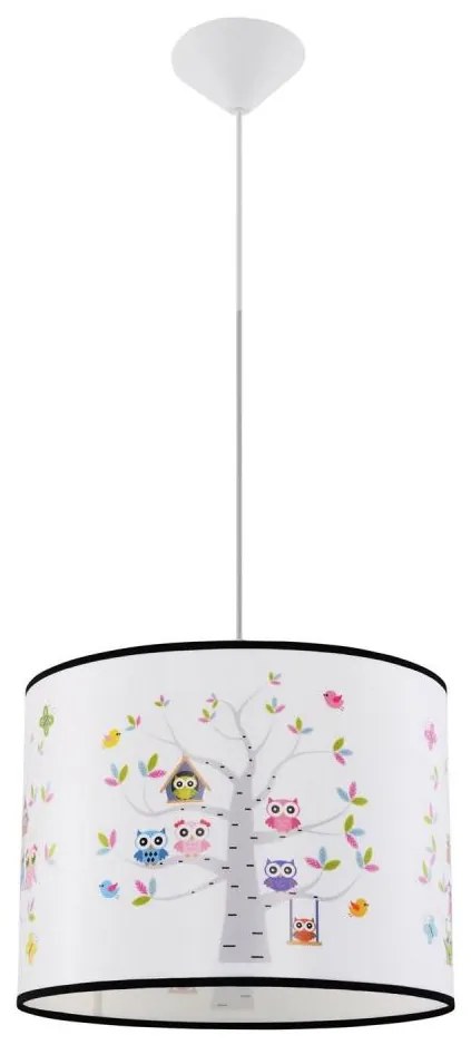 Sollux SL.1423 - Lampadario a sospensione per bambini OWLS 1xE27/15W/230V diametro 40 cm