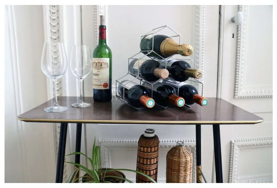 Portabottiglie in metallo grigio - Compactor