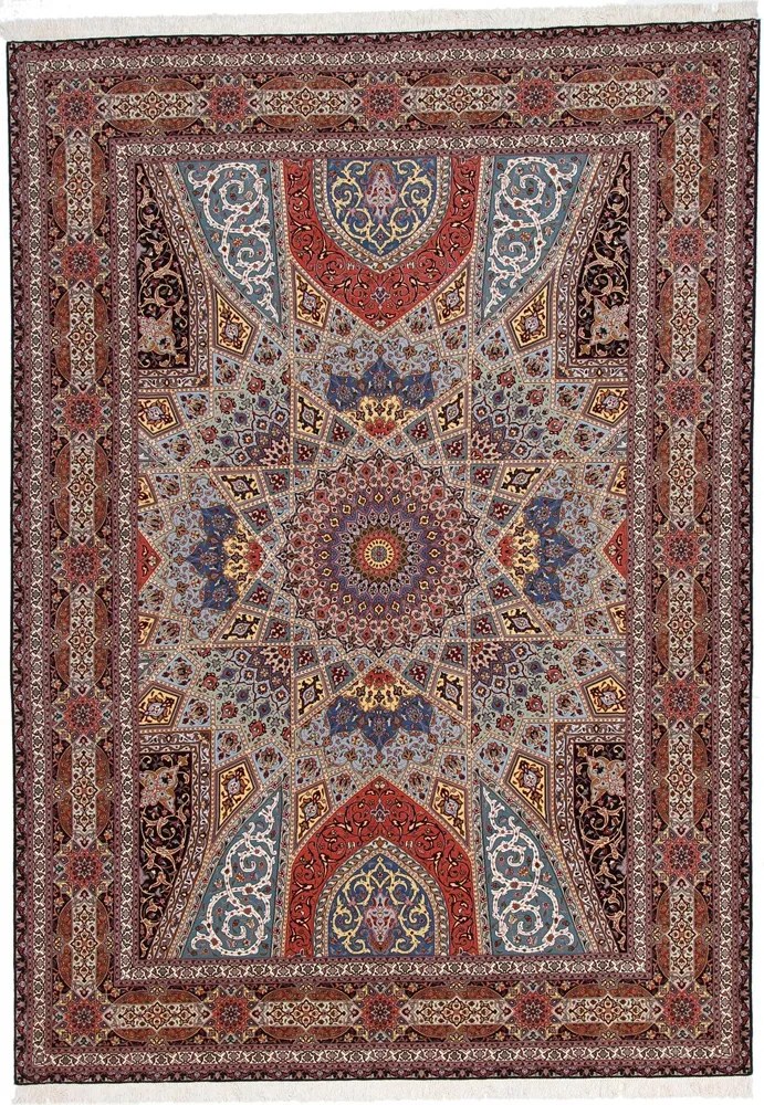 Tabriz Tappeto persiano 350 x 250 Marrone (Iran) Annodato A Mano