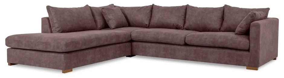 Divano angolare in similpelle marrone scuro (angolo sinistro) Hamburg - Scandic