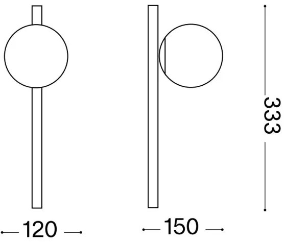 Ideal Lux - Applique a LED BINOMIO 1xG9/3W/230V nero