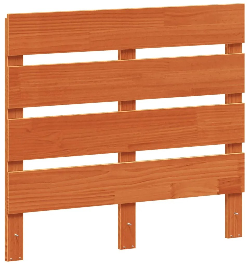 Testiera marrone cera 90 cm in legno massello di pino