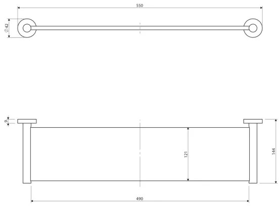 OMNIRES MP60930CR - Mensola MODERN PROJECT cromo lucido
