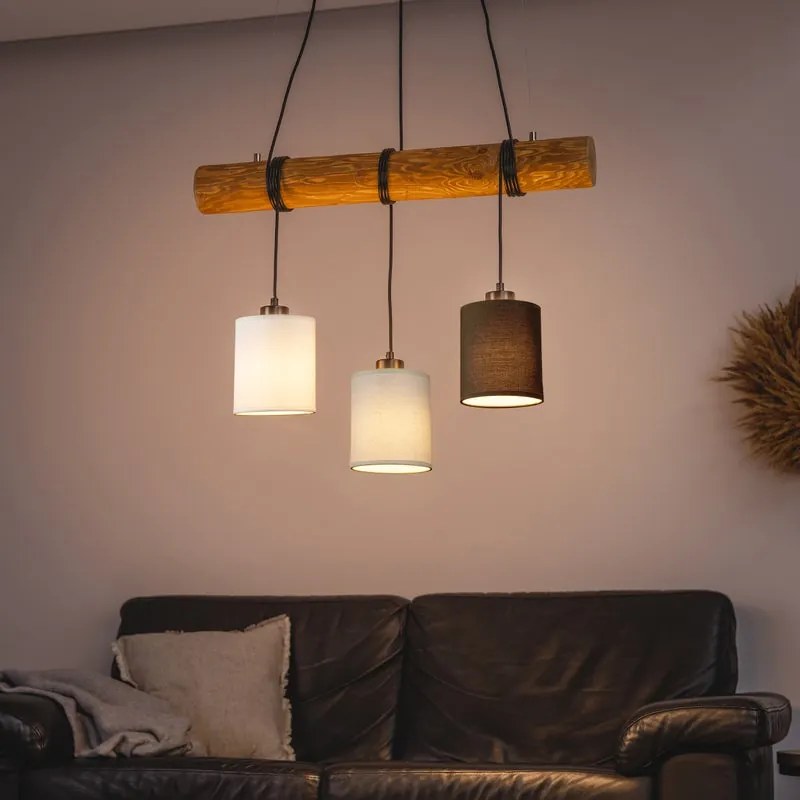Lampadario Industriale Lampadario Industriale Pinocio 3x E27 multicolore paralume multicolore 3x E27