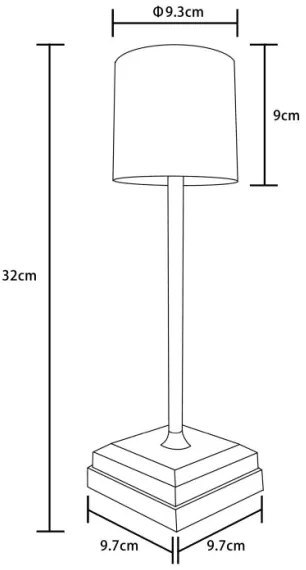 Globo 58487B - Lampada da tavolo LED ricaricabile dimmerabile a sfioramento DIXON 1,5W/5V 2200 mAh nero