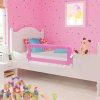 Sponde Letto di Sicurezza Bambini Rosa 120x42cm in Poliestere 10170