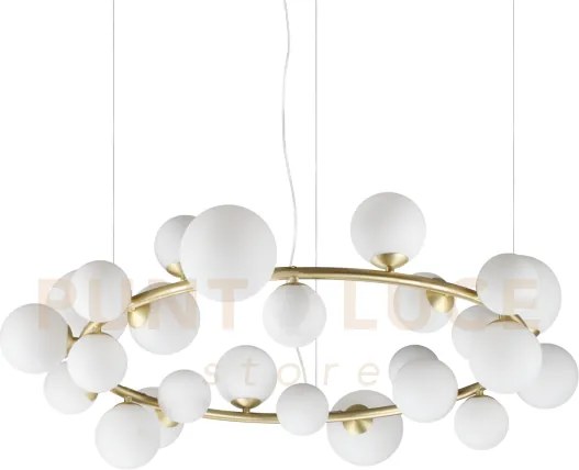 Perlage lampadario a sospensione 25 luci attacco g9 lampadine inclu...