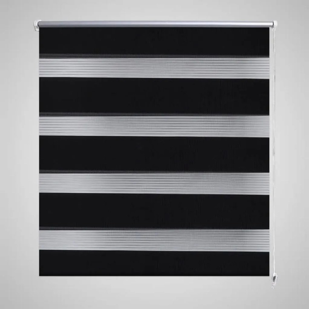 Tenda A Rullo Oscurante Zebra 120x175 Cm Nera /