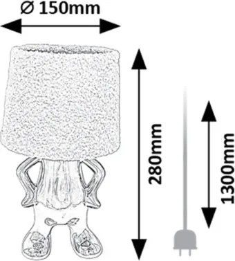 Rabalux 74215 - Lampada da tavolo SMURFY 1xE14/40W/230V oro