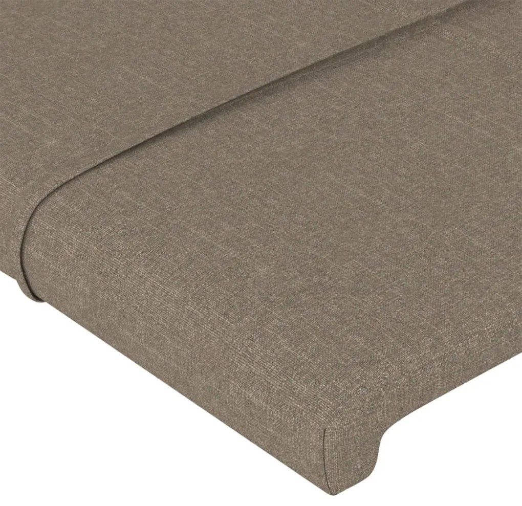 Testiera ad orecchio tortora 93x23x78/88 cm in tessuto