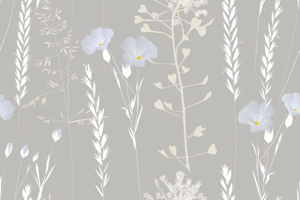 Carta da parati autoadesiva – Splendido prato di fiori