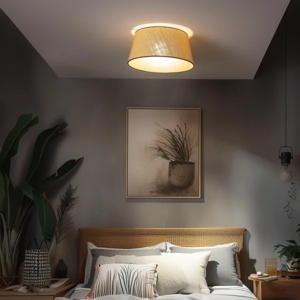 Brilagi - Plafoniera LED da soffitto CERIA 1xE27/40W/230V Ø 50 cm beige