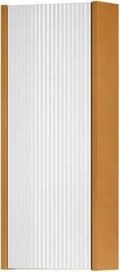Pensile bagno Niwa cannettato laccato opaco paprika con vetro bianco, 1 anta P17 x L30 x H78.5 cm laccato