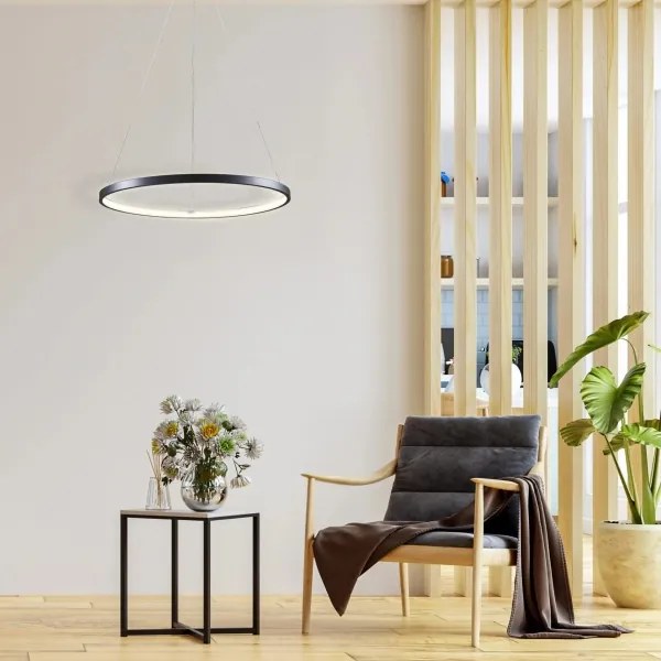 Lampadario LED a sospensione con filo LEA LED/20W/230V 4000K diametro 50 cm nero