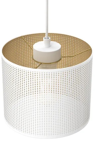 Lampadario a sospensione con filo LOFT SHADE 5xE27/60W/230V bianco/oro