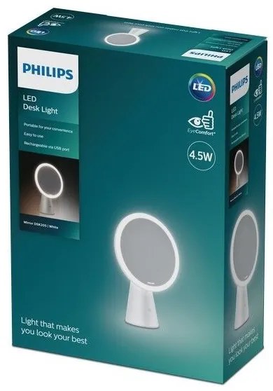 Philips - Specchio cosmetico dimmerabile con retroilluminazione LED MIRROR LED/4,5W/5V