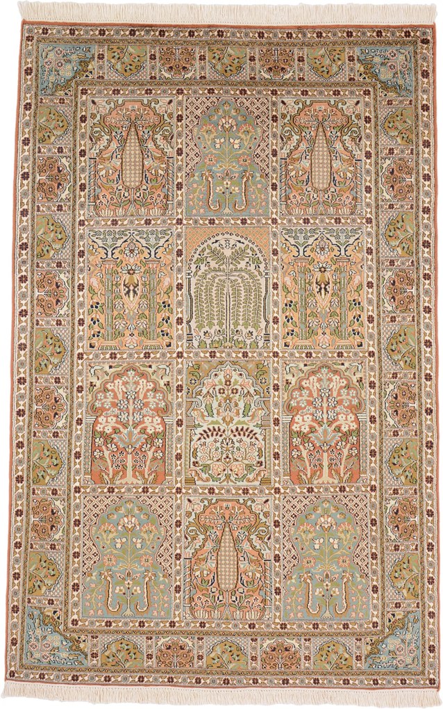 Cashmere Silk Tappeto orientale 190 x 120 (Indian) Annodato A Mano