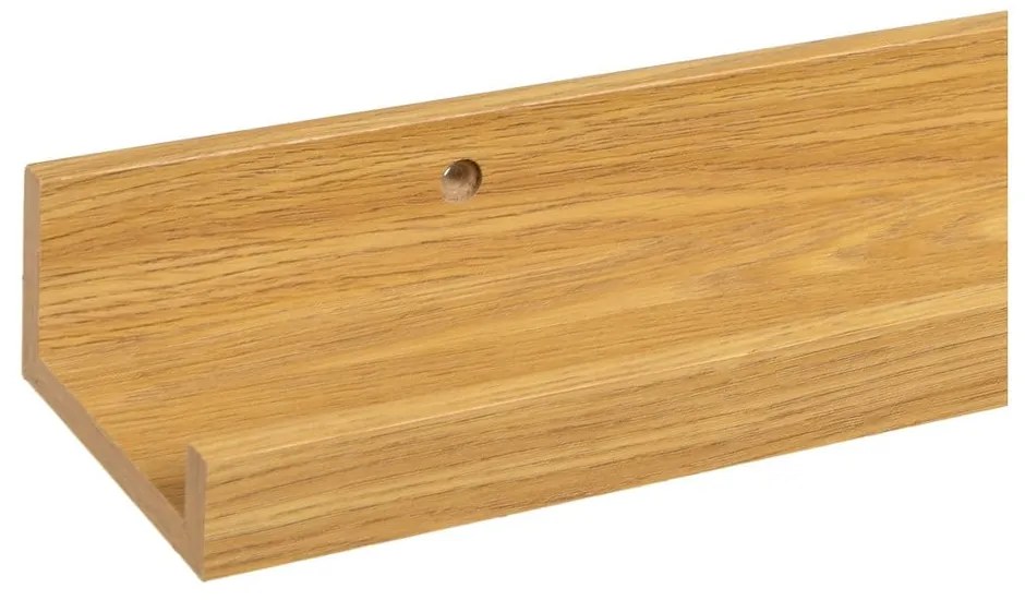 Mensola per quadri in rovere decorato in colore naturale 80 cm - Casa Selección
