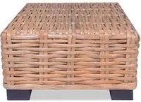 Tavolino da Salotto in Rattan Naturale 45x45x30 cm