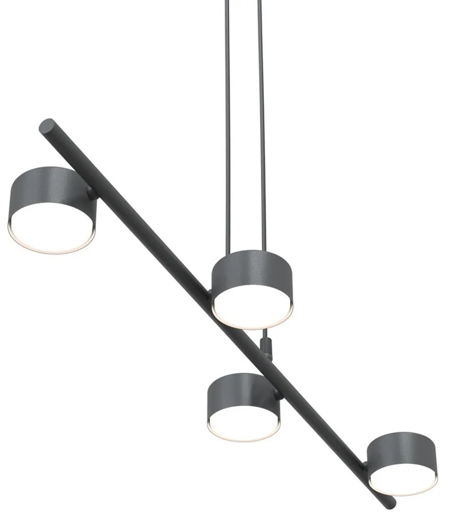 Lampadario a sospensione SORA 4 Nero 4xGX53 da interno