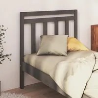 Testiera per Letto Grigia 96x4x100 cm in Legno Massello di Pino cod 12374