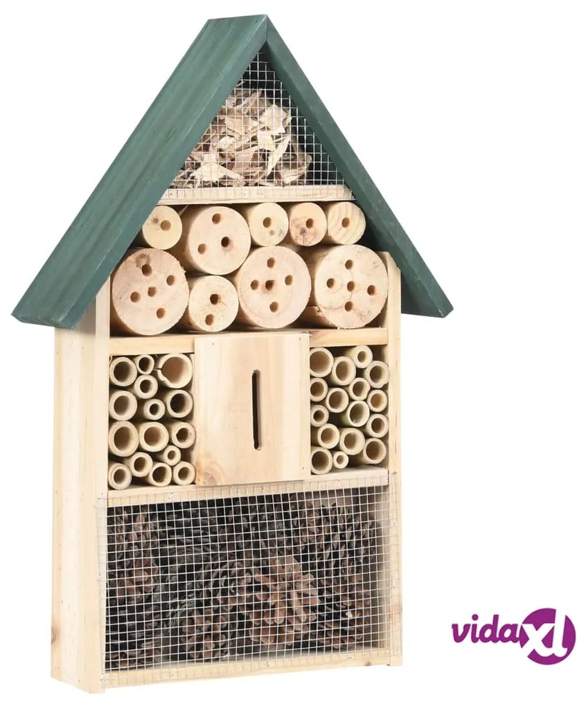 vidaXL Casetta per Insetti 31x10x48 cm in Legno di Abete