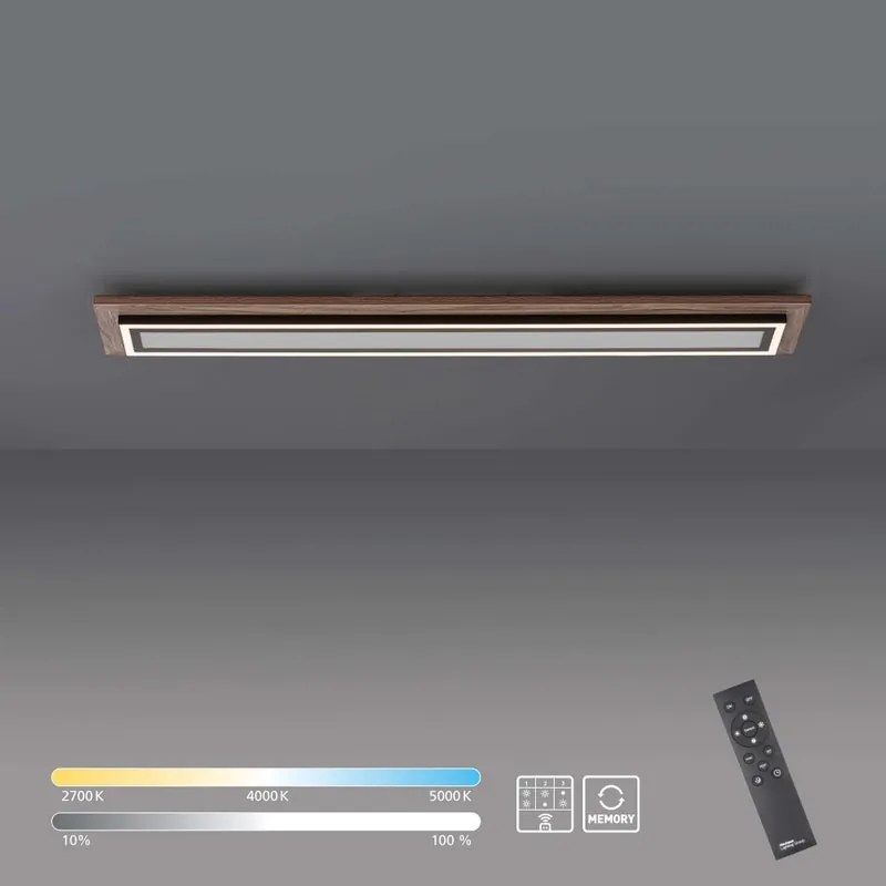 Plafoniera LED PALMA marrone IP20 cct da bianco caldo a bianco freddo con regolazione di temperatura PAUL NEUHAUS