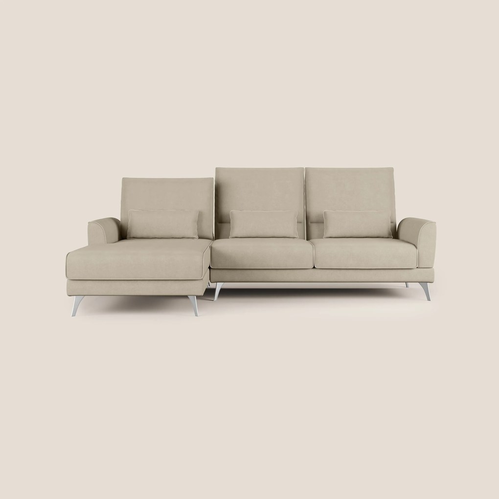 Tommy Divano angolare con relax e schienali traslanti in microfibra smacchiabile T11
