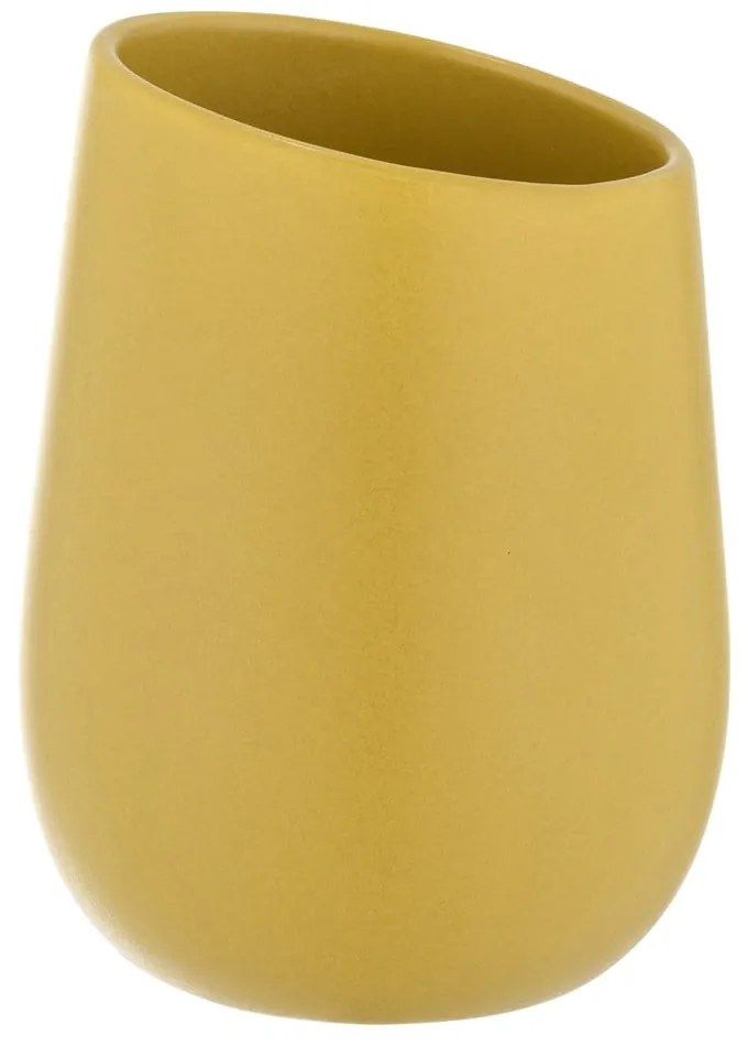 Tazza in ceramica gialla per spazzolini da denti Badi - Wenko