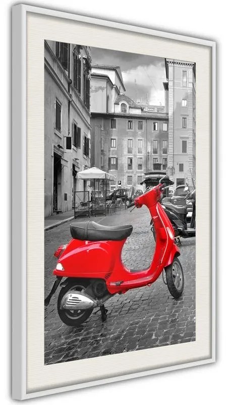 Poster  The Most Beautiful Scooter  Cornice Quadri Cornice nera con pass-partout, Larghezza x Altezza Home decor 20x30