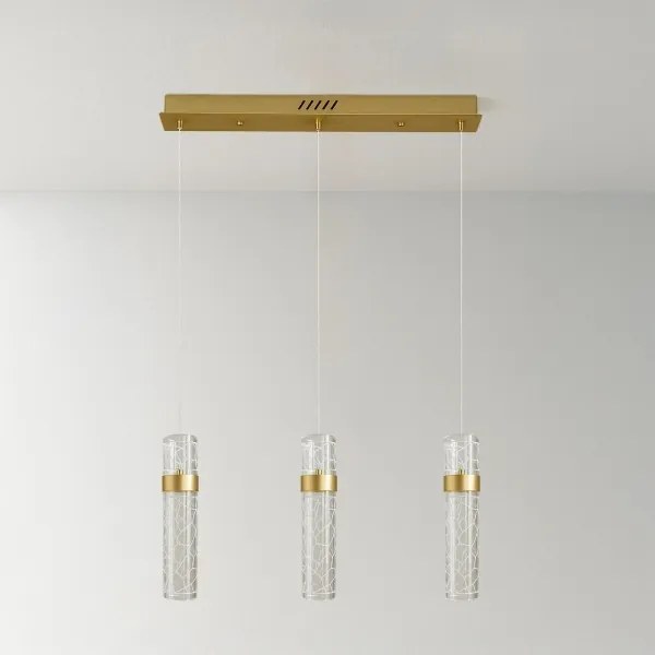 Lampadario LED su cavo LAGOS LED/24W/230V dorato