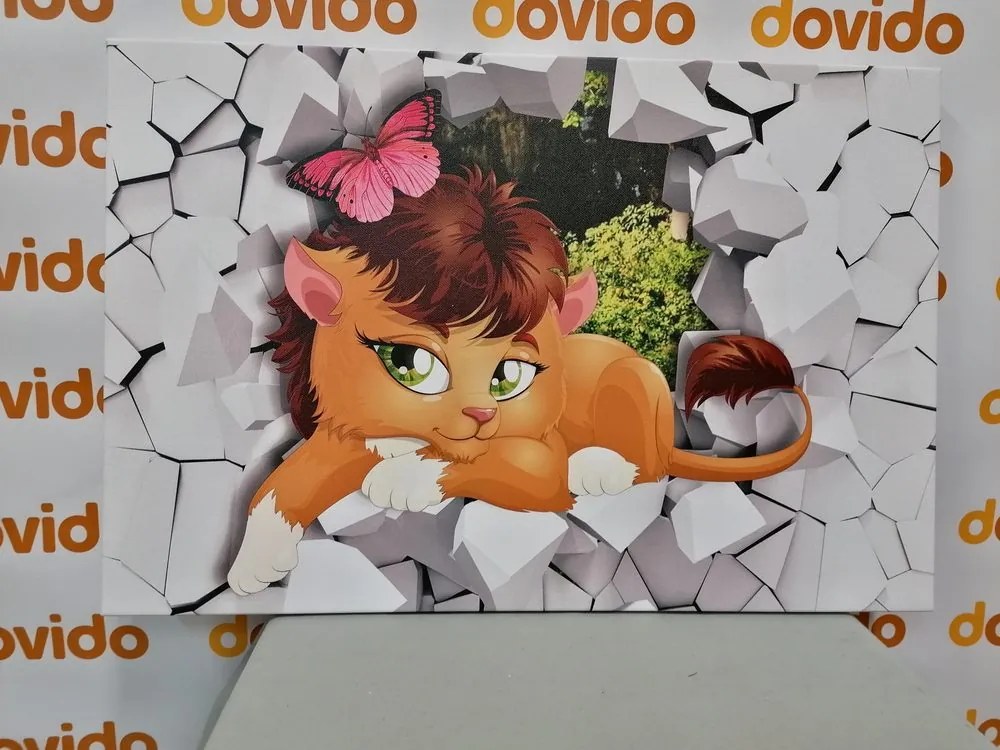 Quadro su tela – Cucciolo di leone adorabile