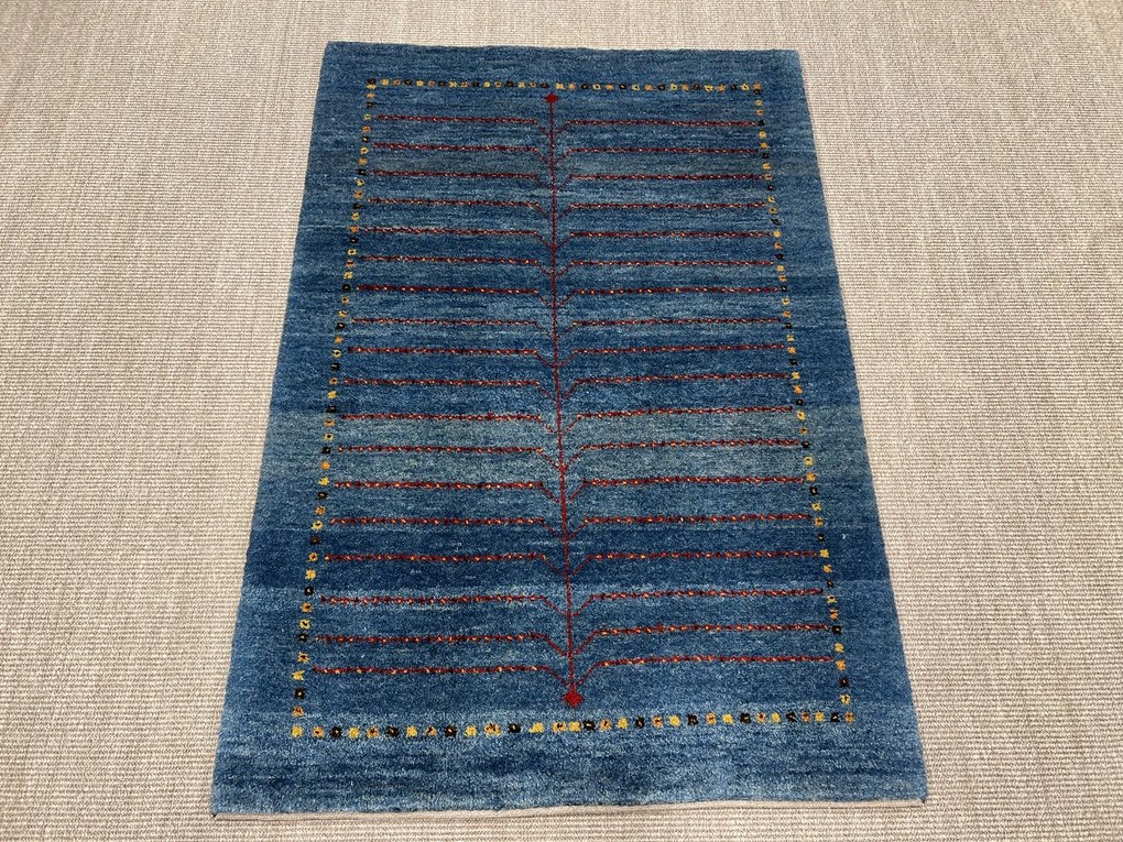 Gabbeh Tappeto persiano 100x150 Blu (Iran) Annodato A Mano